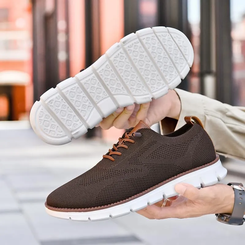 Breeze Shoes for Men Comfortable Oxfords Lace-Up Lightweight Casual Walking wearbreeze Urban Dress Shoes Breathable Upper