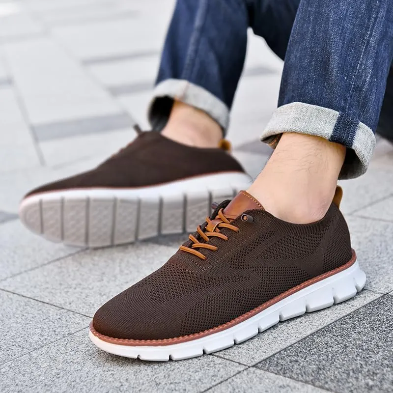 Breeze Shoes for Men Comfortable Oxfords Lace-Up Lightweight Casual Walking wearbreeze Urban Dress Shoes Breathable Upper