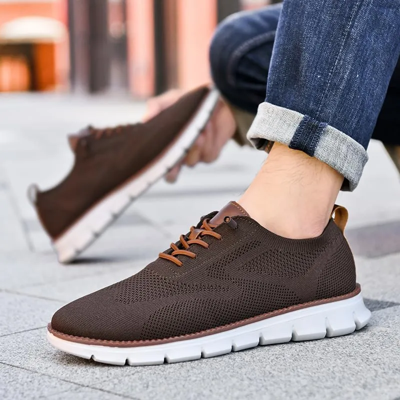Breeze Shoes for Men Comfortable Oxfords Lace-Up Lightweight Casual Walking wearbreeze Urban Dress Shoes Breathable Upper