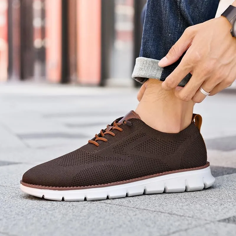 Breeze Shoes for Men Comfortable Oxfords Lace-Up Lightweight Casual Walking wearbreeze Urban Dress Shoes Breathable Upper