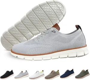 Breeze Shoes for Men Oxfords, Business Casual Shoes Breathable Mesh, Lace-Up Lightweight Sneakers Walking Shoe