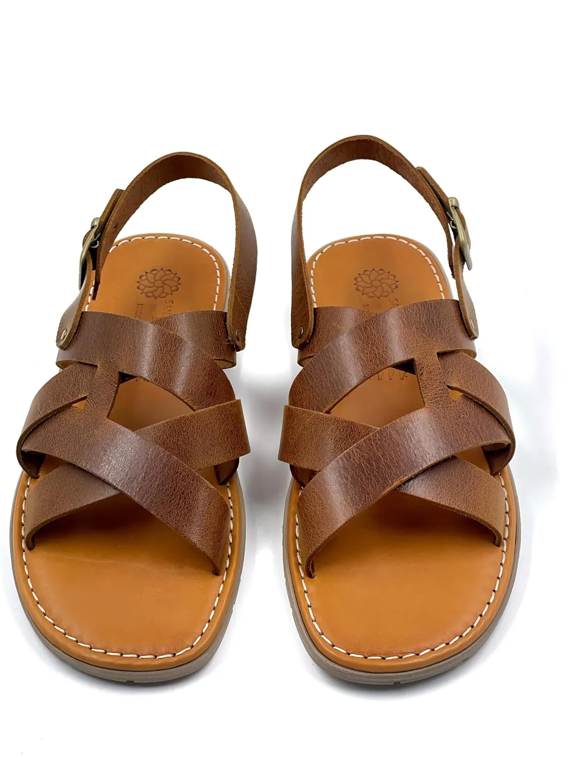 Brown Leather Sandals for Men, Sandals for Men from Genuine Leather Brown, Adjustable Leather Sandals from Greece, Ancient Greek Gladiator Sandals, Greek Leather Sandals for Men (12)