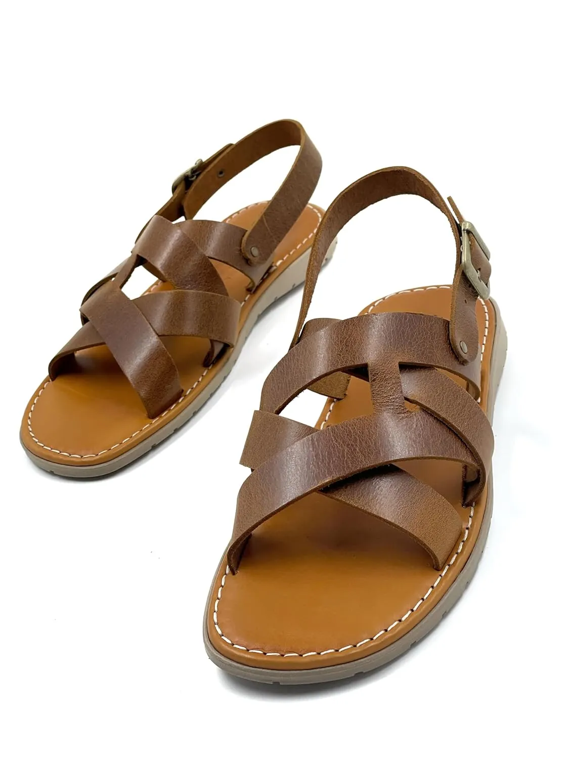 Brown Leather Sandals for Men, Sandals for Men from Genuine Leather Brown, Adjustable Leather Sandals from Greece, Ancient Greek Gladiator Sandals, Greek Leather Sandals for Men (12)