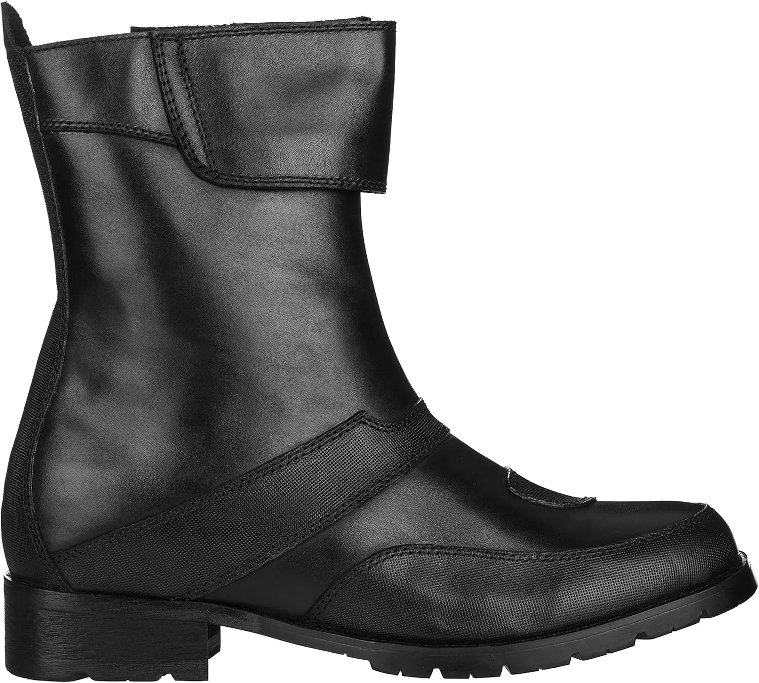 CALTO Men's Invisible Height Increasing Elevator Shoes - Black Leather Zipper High-top Biker Boots - 3.3 Inches Taller - G6252 - Size 10 D(M) US