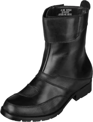 CALTO Men's Invisible Height Increasing Elevator Shoes - Black Leather Zipper High-top Biker Boots - 3.3 Inches Taller - G6252 - Size 10 D(M) US