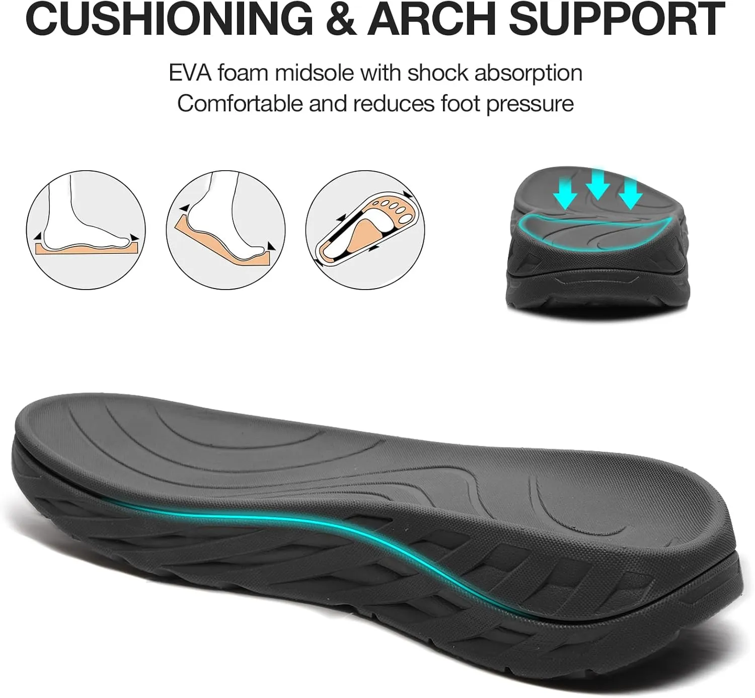 CAMEL CROWN Hiking Sandals for Men with Adjustable Strap Man Walking Sandal Arch Support Sports Sandals Breathable Mesh Beach Sandal