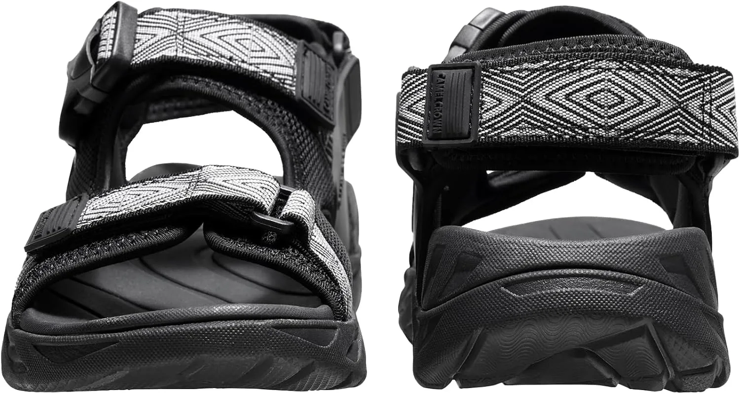 CAMEL CROWN Hiking Sandals for Men with Adjustable Strap Man Walking Sandal Arch Support Sports Sandals Breathable Mesh Beach Sandal