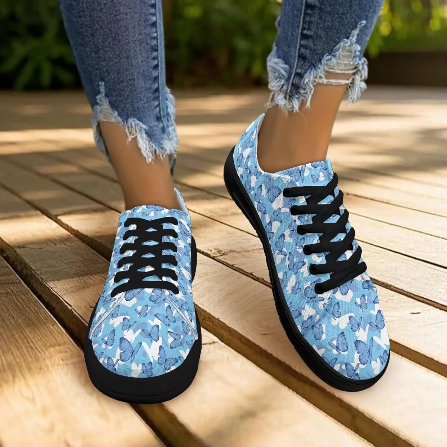 Canvas Shoes Lace-Up Low Top Sneakers Womens Fashion Casual Shoes Walking Comfortable Platform Canvas Sneakers