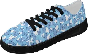 Canvas Shoes Lace-Up Low Top Sneakers Womens Fashion Casual Shoes Walking Comfortable Platform Canvas Sneakers