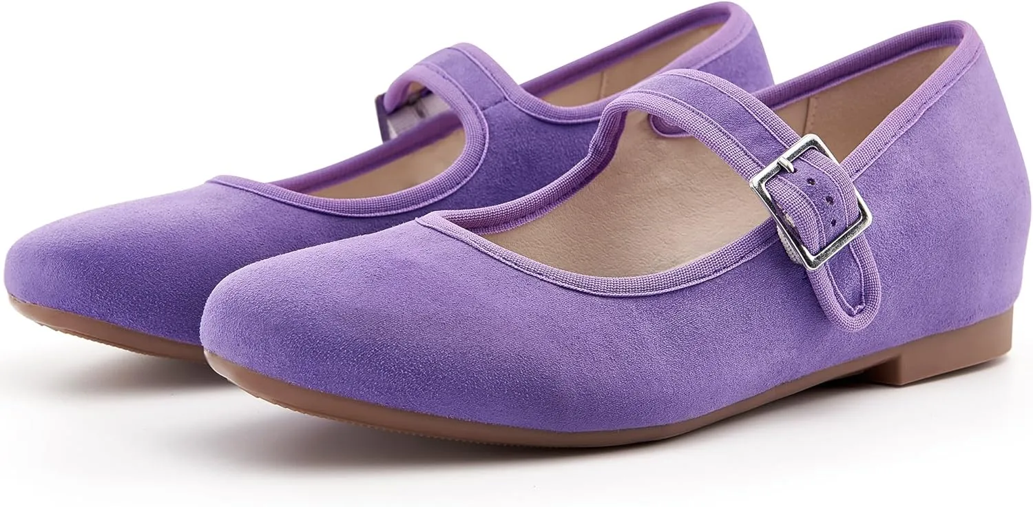 Cestfini Mary Jane Shoes Women Slip on Ballet Flat Dressy Comfortable Round Toe Black Flats Shoes Ankle Strap Flats for Women