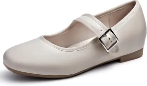 Cestfini Mary Jane Shoes Women Slip on Ballet Flat Dressy Comfortable Round Toe Black Flats Shoes Ankle Strap Flats for Women
