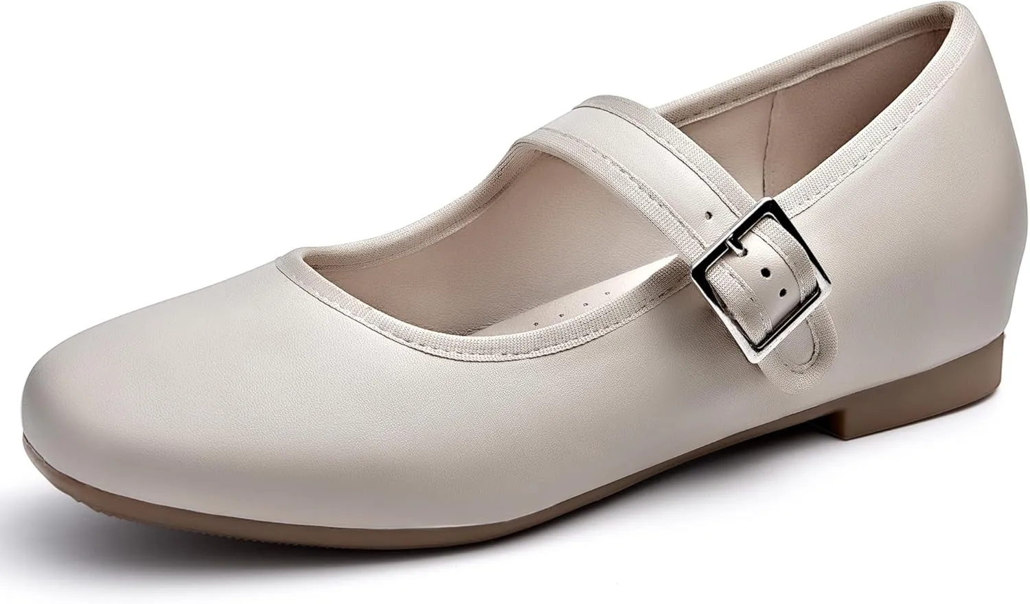 Cestfini Mary Jane Shoes Women Slip on Ballet Flat Dressy Comfortable Round Toe Black Flats Shoes Ankle Strap Flats for Women
