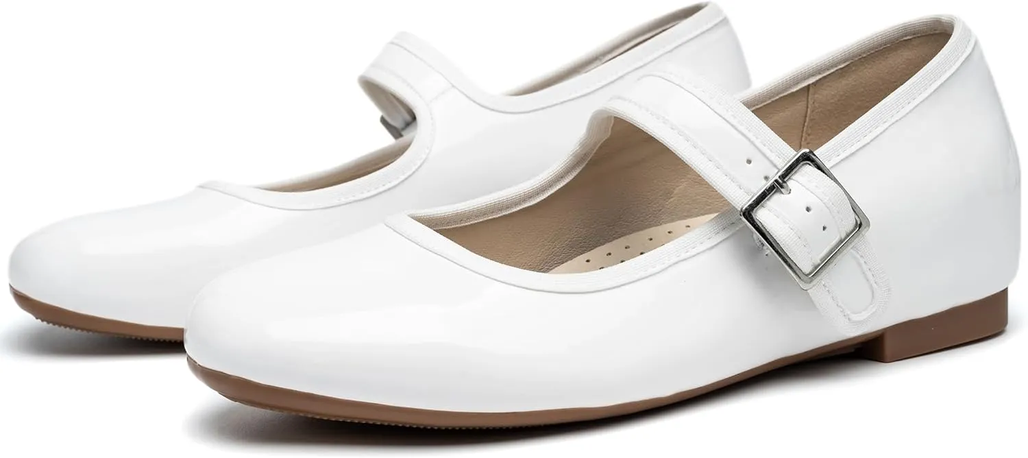 Cestfini Mary Jane Shoes Women Slip on Ballet Flat Dressy Comfortable Round Toe Black Flats Shoes Ankle Strap Flats for Women