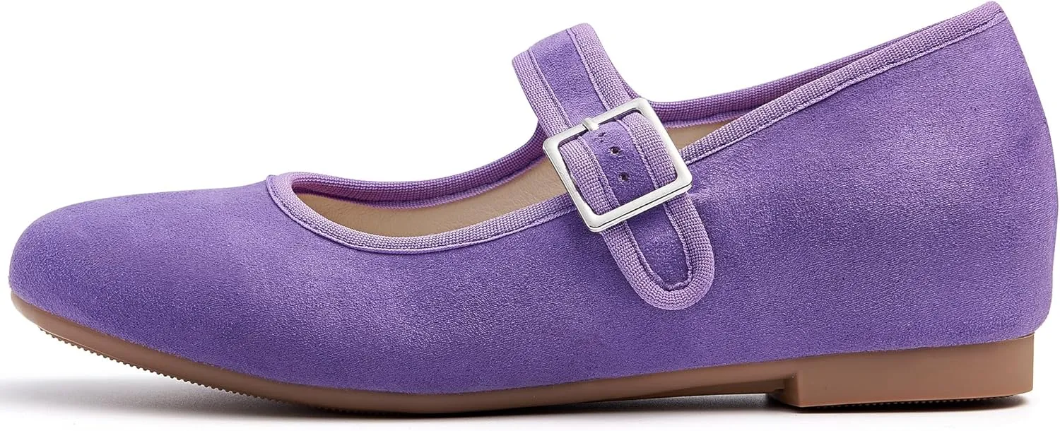 Cestfini Mary Jane Shoes Women Slip on Ballet Flat Dressy Comfortable Round Toe Black Flats Shoes Ankle Strap Flats for Women