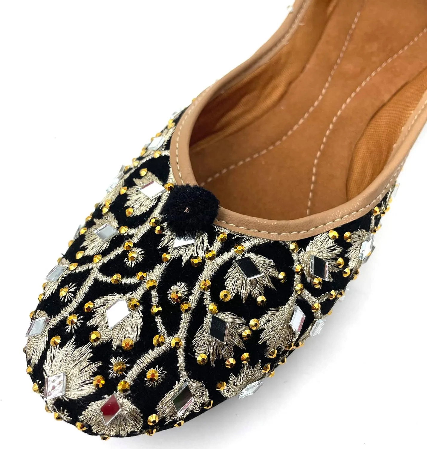 Chandrakala Bridal Mojaris for Women Flats Punjabi Jutti (WF131-P)