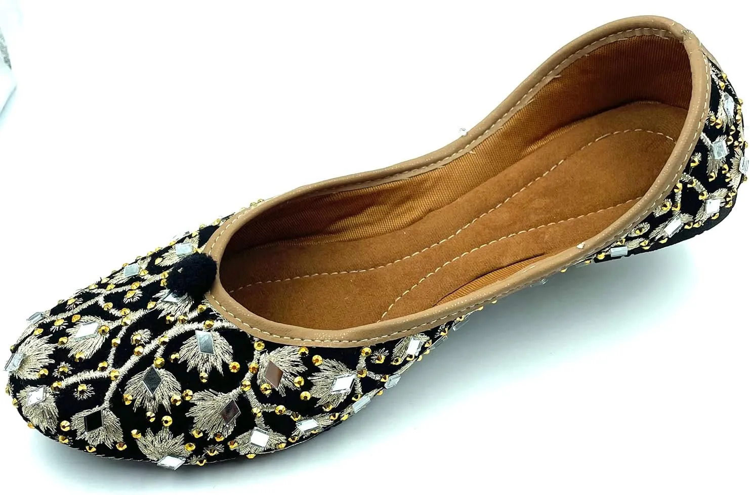 Chandrakala Bridal Mojaris for Women Flats Punjabi Jutti (WF131-P)
