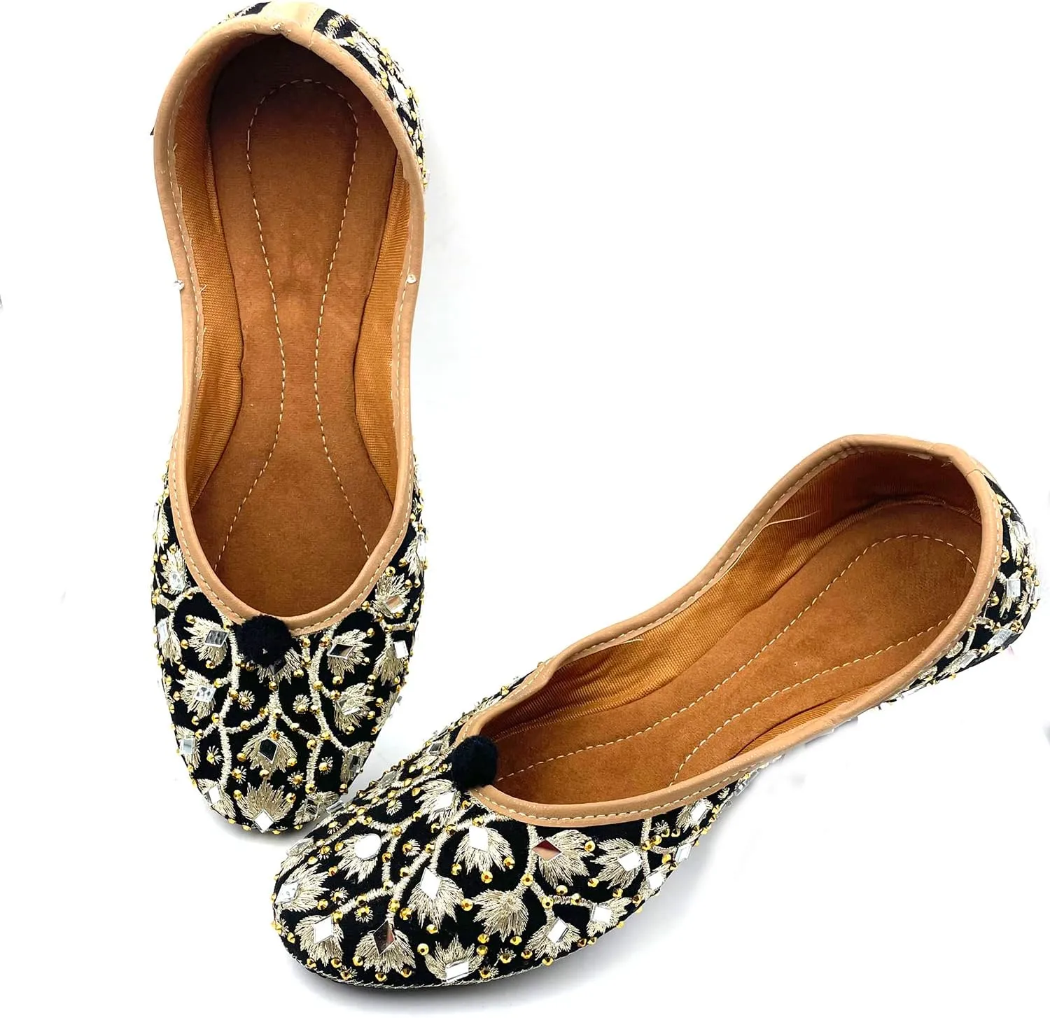 Chandrakala Bridal Mojaris for Women Flats Punjabi Jutti (WF131-P)