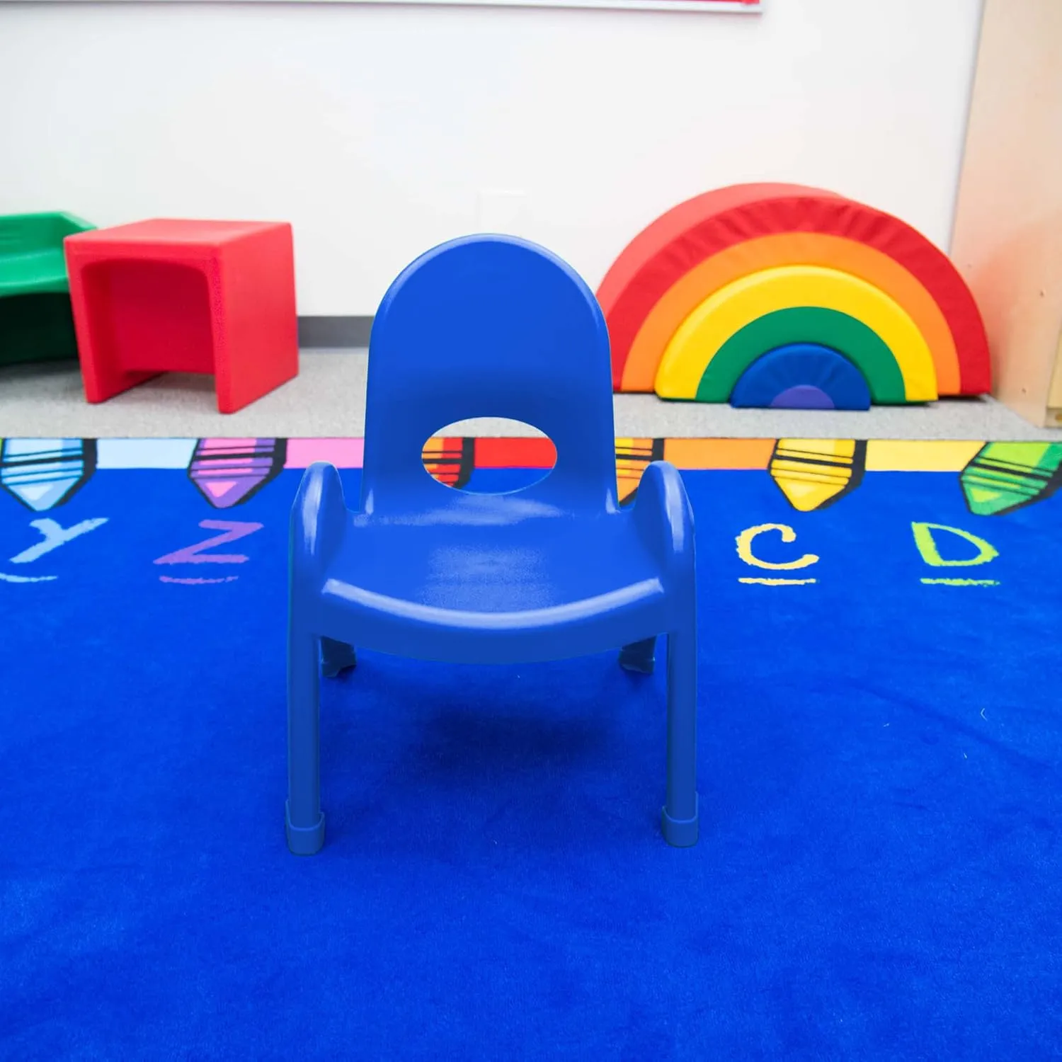 Children’s Factory Value Stack 11"H Chair Stackable Ergonomic Seating Solution for Classrooms Daycares and Homeschools Material Plastic