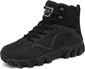 CHUUMEE Men's High Top Waterproof Hiking Shoes Trekking Trails Outdoor Work Shoes