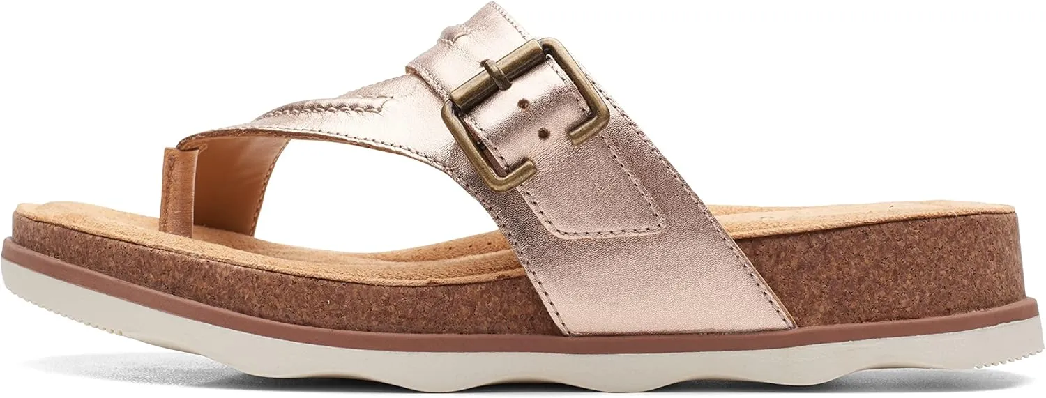 Clarks Womens Bryn Comfort Insole Slip On Thong Sandals