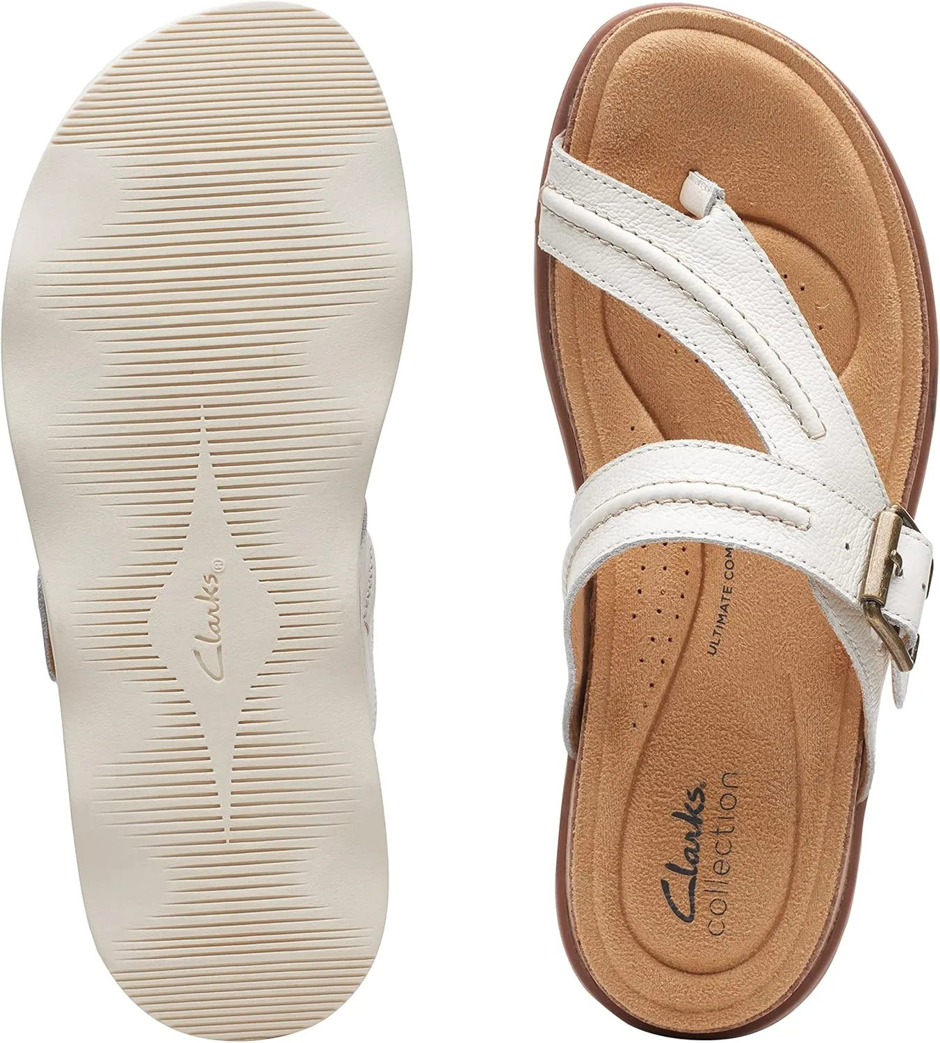 Clarks Womens Bryn Comfort Insole Slip On Thong Sandals