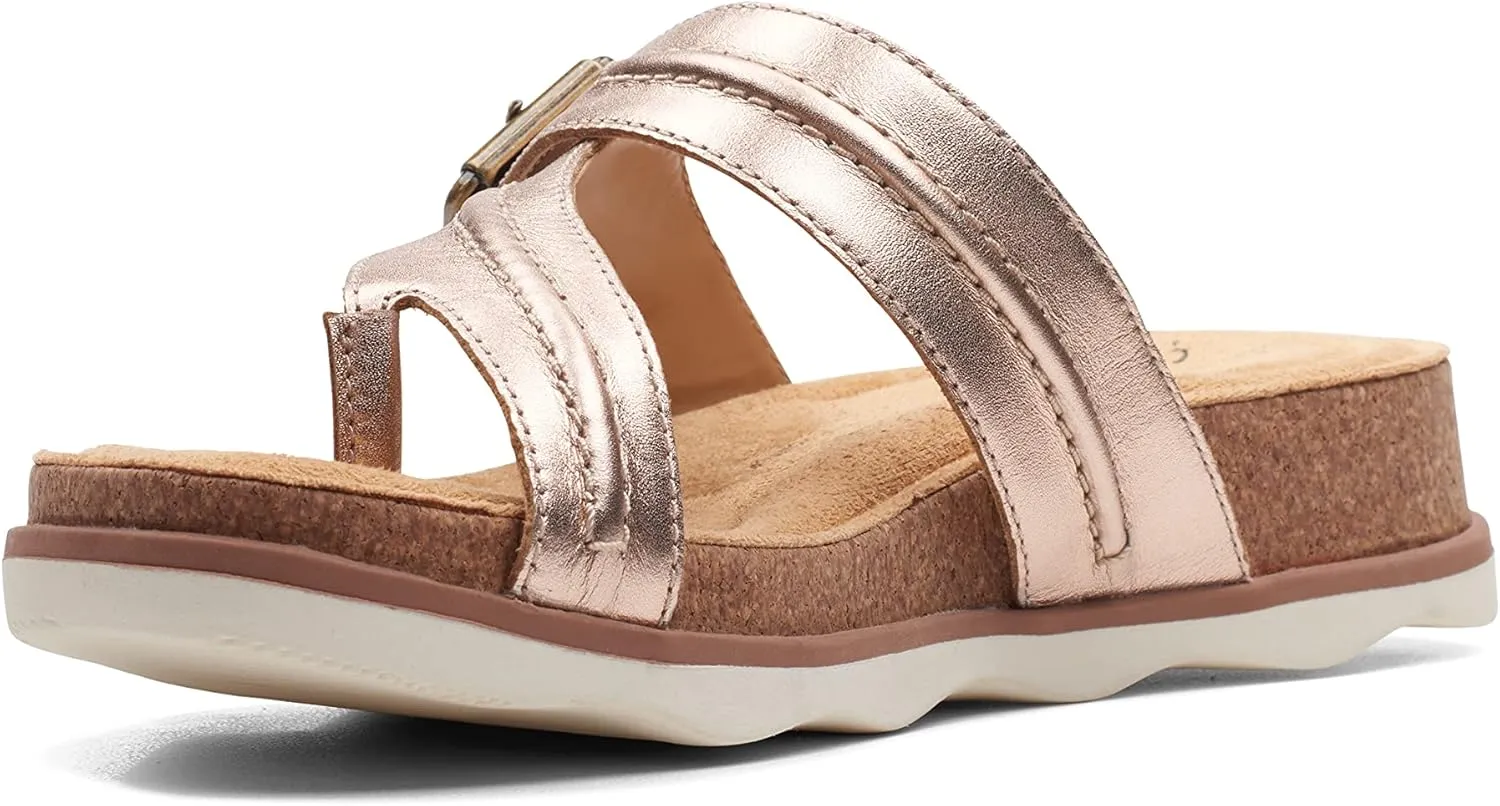 Clarks Womens Bryn Comfort Insole Slip On Thong Sandals