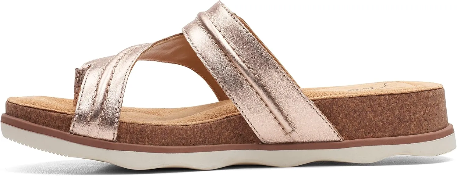 Clarks Womens Bryn Comfort Insole Slip On Thong Sandals
