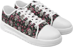 Classic Fashion Sneakers Canvas Shoes for Women Lace Up Low Top Canvas Casual Sneakers Lightweight Breathable Wide Toe Shoes