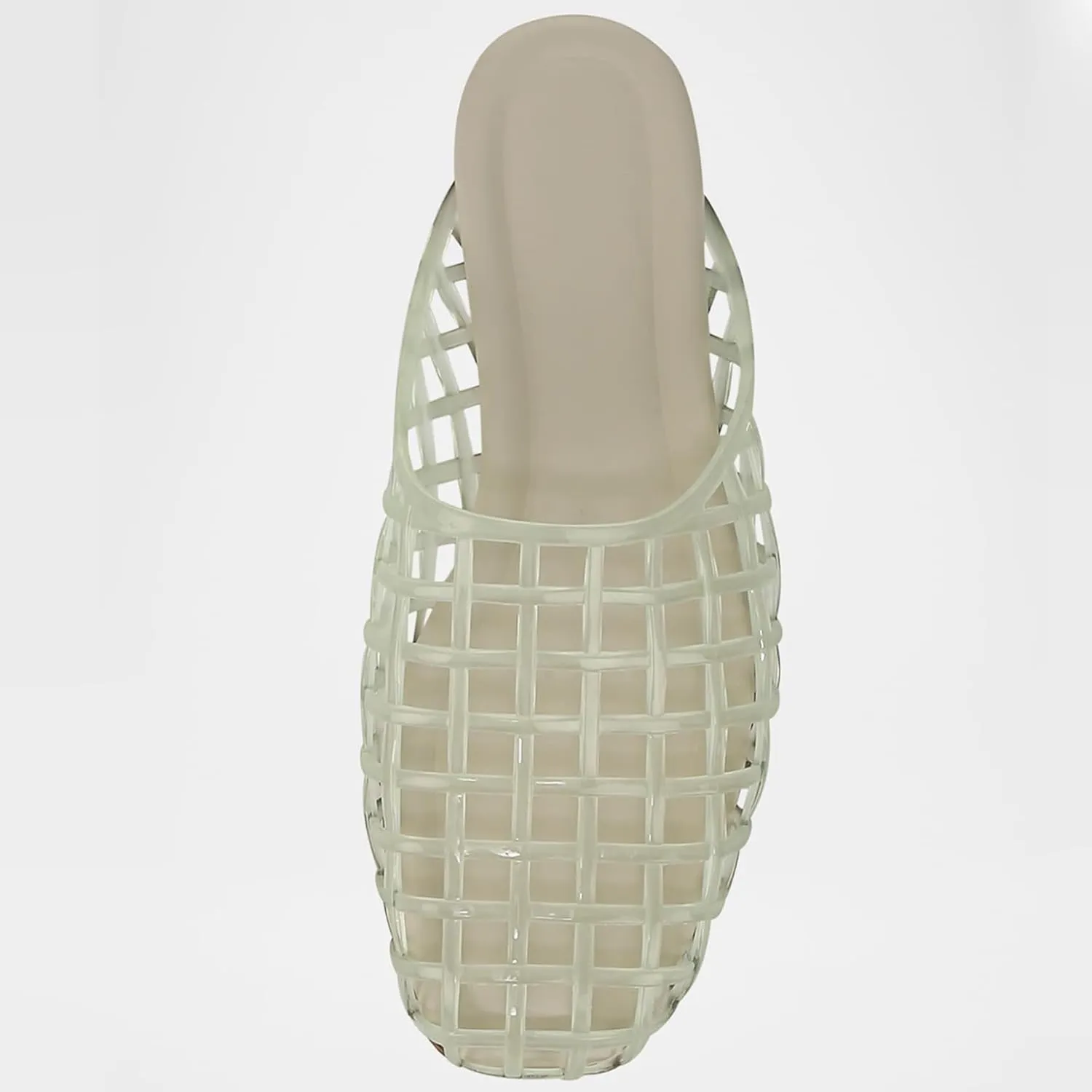 Clear Jelly Shoes for Women Slip on Jelly Mesh Slides Sandals Comfortable Closed Toe Jelly Flats Sandals Jelly Summer Beach Sandals.