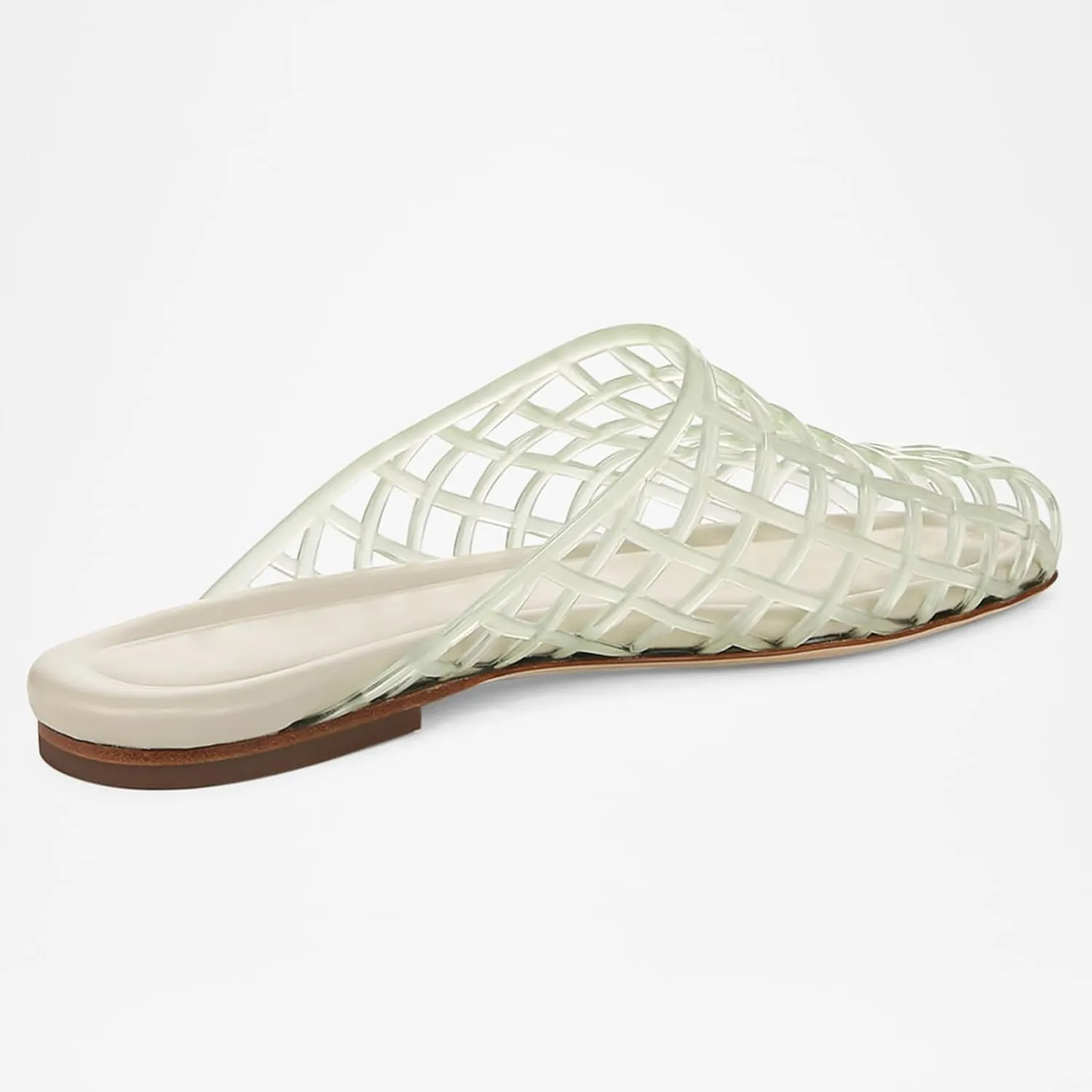 Clear Jelly Shoes for Women Slip on Jelly Mesh Slides Sandals Comfortable Closed Toe Jelly Flats Sandals Jelly Summer Beach Sandals.