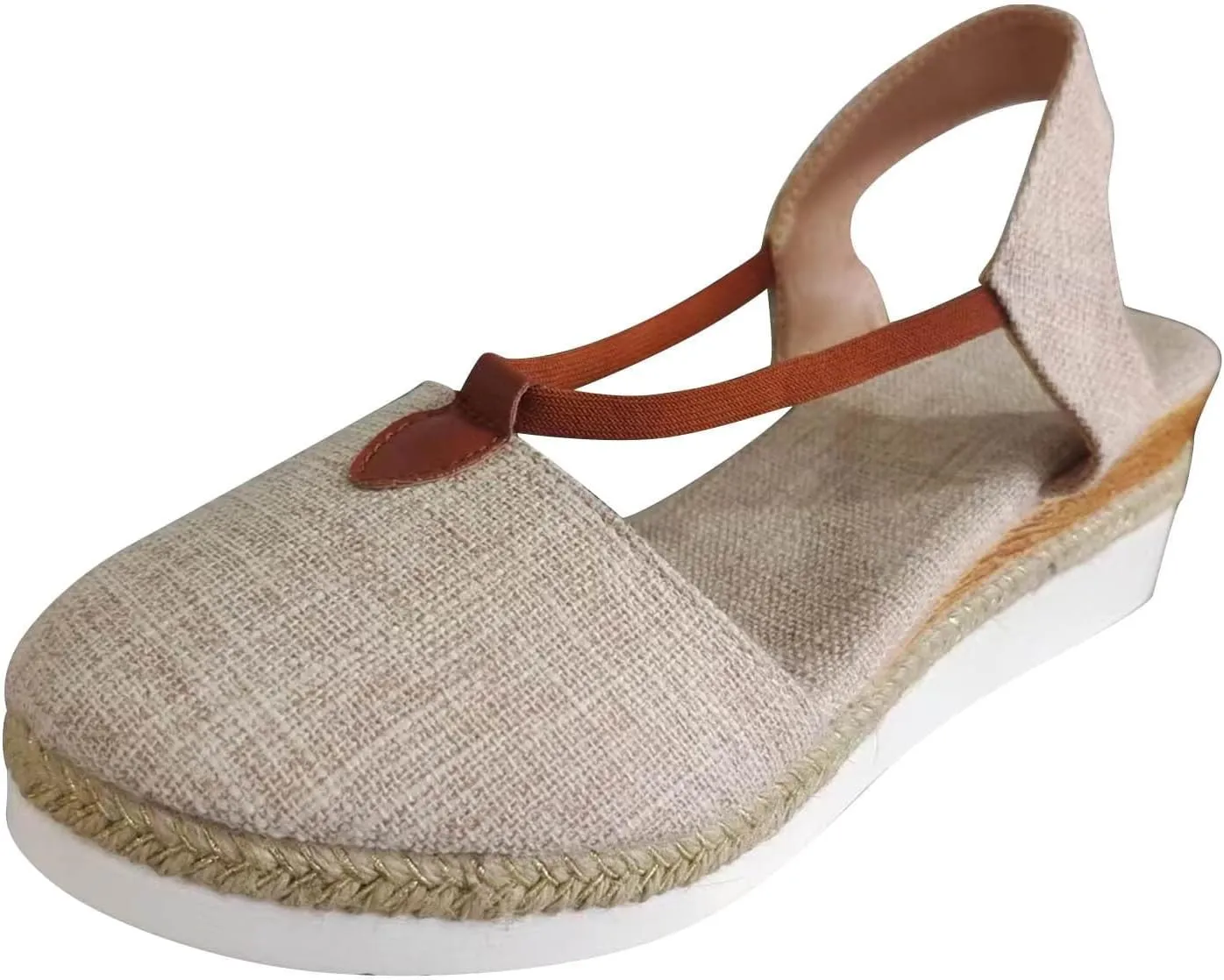 Closed Toe Sandals Women Wide Width Strap Buckle Breathable Hollow Out Roman Flat Sandals Casual Comfy Work Shoes Lightweight Flats Comfort Wear Shoes for Women Low Heel Espadrille Wedges