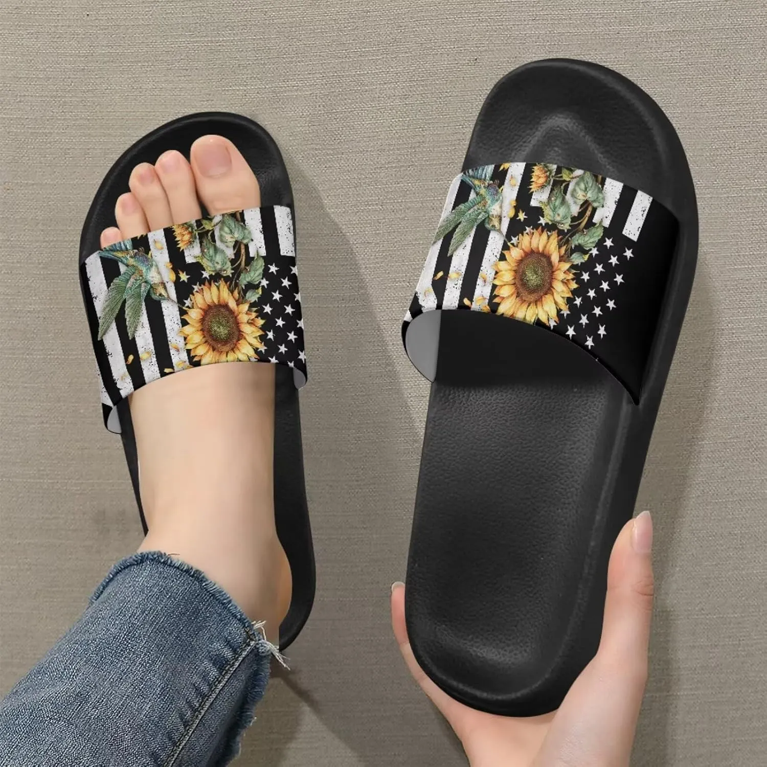 Coloranimal Slippers for Women Sandals Women Comfortable Slide Sandals with Non Slip Sole Fashion Lightweight Shower Shoes House Slippers