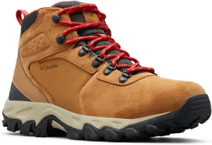 Columbia Men's Newton Ridge Plus II Suede Waterproof, 2024 Elk/Mountain Red, 7