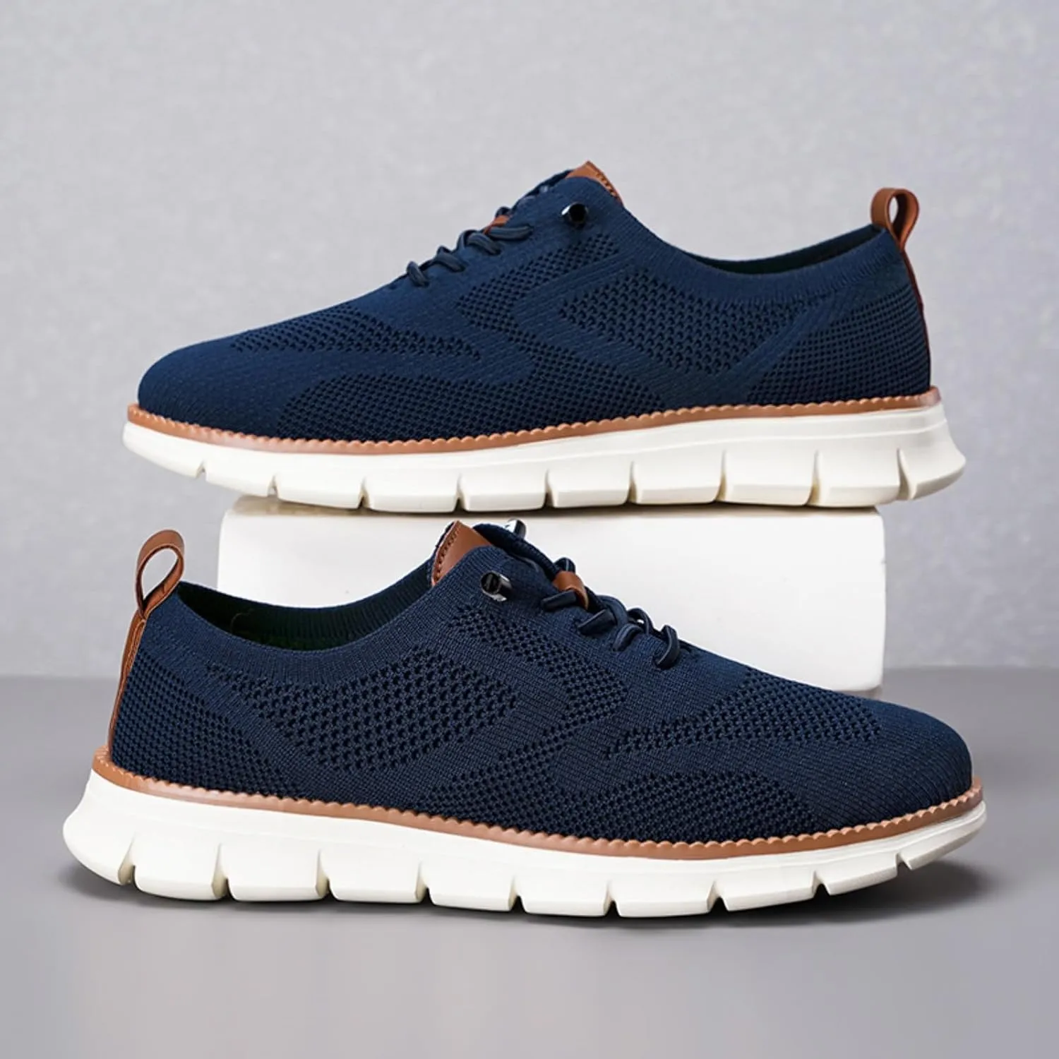 Comfofeet Ultra Comfortable Orthopedic Shoes, Breeze Men’s Mesh Lace-Up Sneakers, Breathable Casual Walking Oxfords