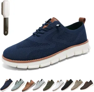 Comfofeet Ultra Comfortable Orthopedic Shoes, Breeze Men’s Mesh Lace-Up Sneakers, Breathable Casual Walking Oxfords