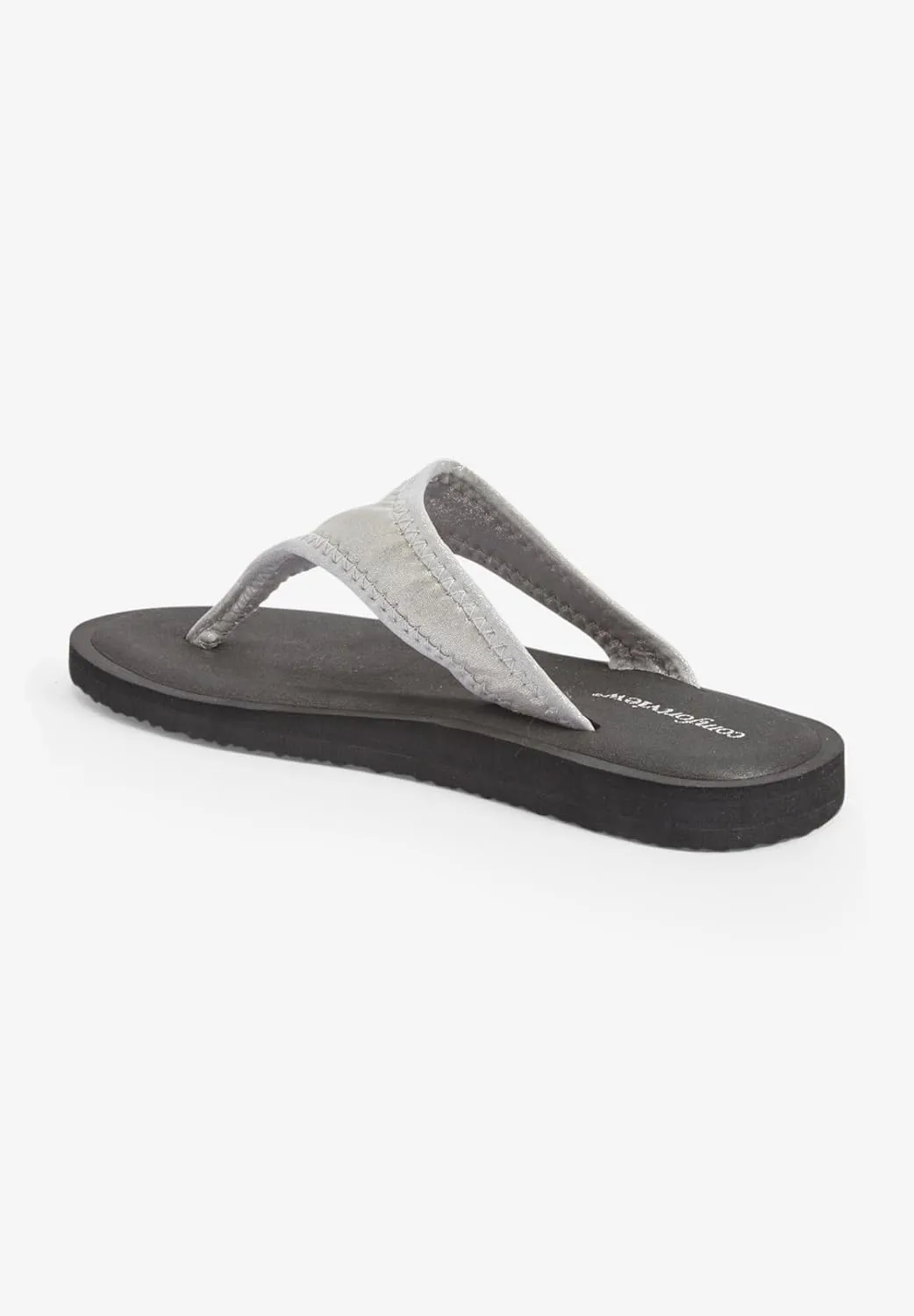 Comfortview Women's Wide Width The Sylvia Soft Footbed Sandal