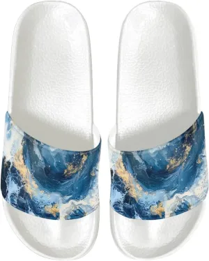 Comfy Slides for Women Supportive Walking Size 6-13.5 White