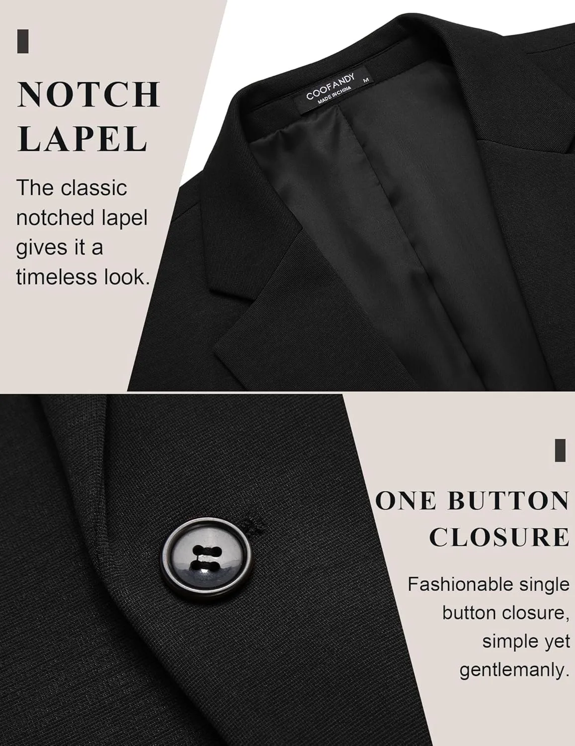 COOFANDY Men's Casual Blazer Jacket One Button Suit Jackets Lightweight Knit Sport Coat