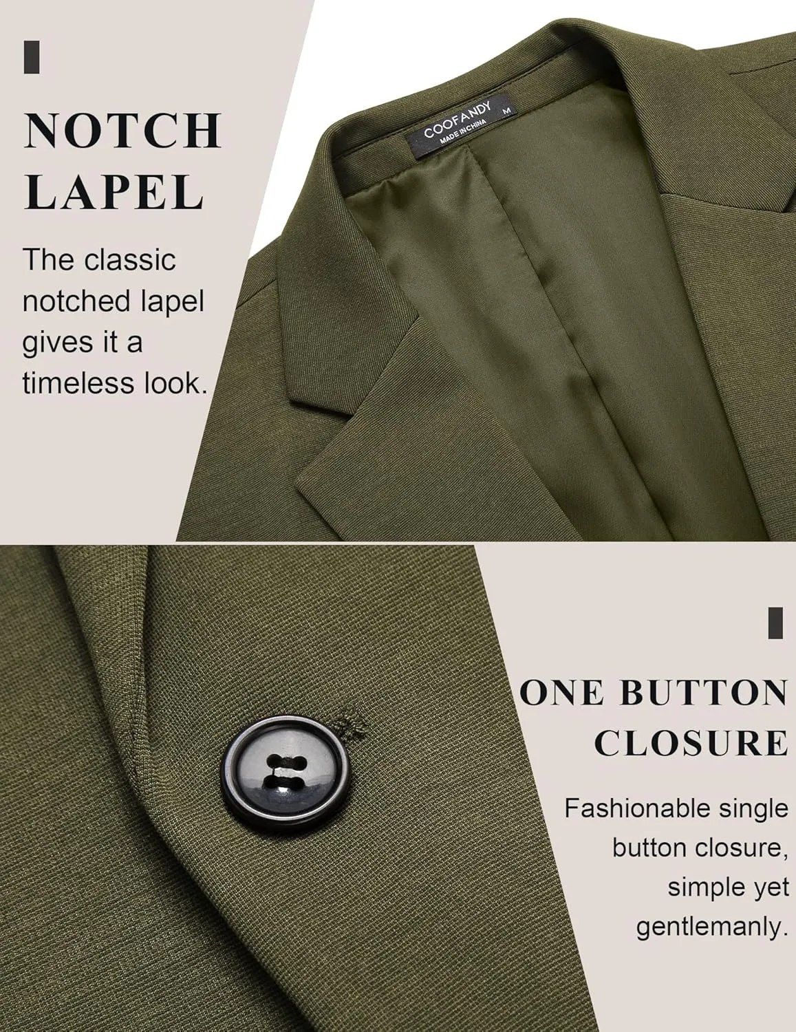 COOFANDY Men's Casual Blazer Jacket One Button Suit Jackets Lightweight Knit Sport Coat