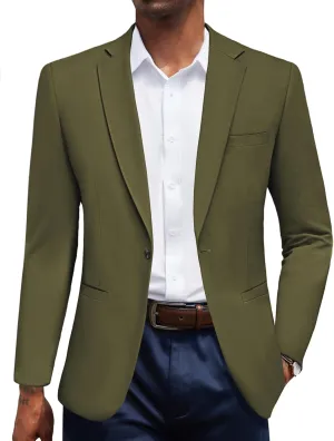 COOFANDY Men's Casual Blazer Jacket One Button Suit Jackets Lightweight Knit Sport Coat
