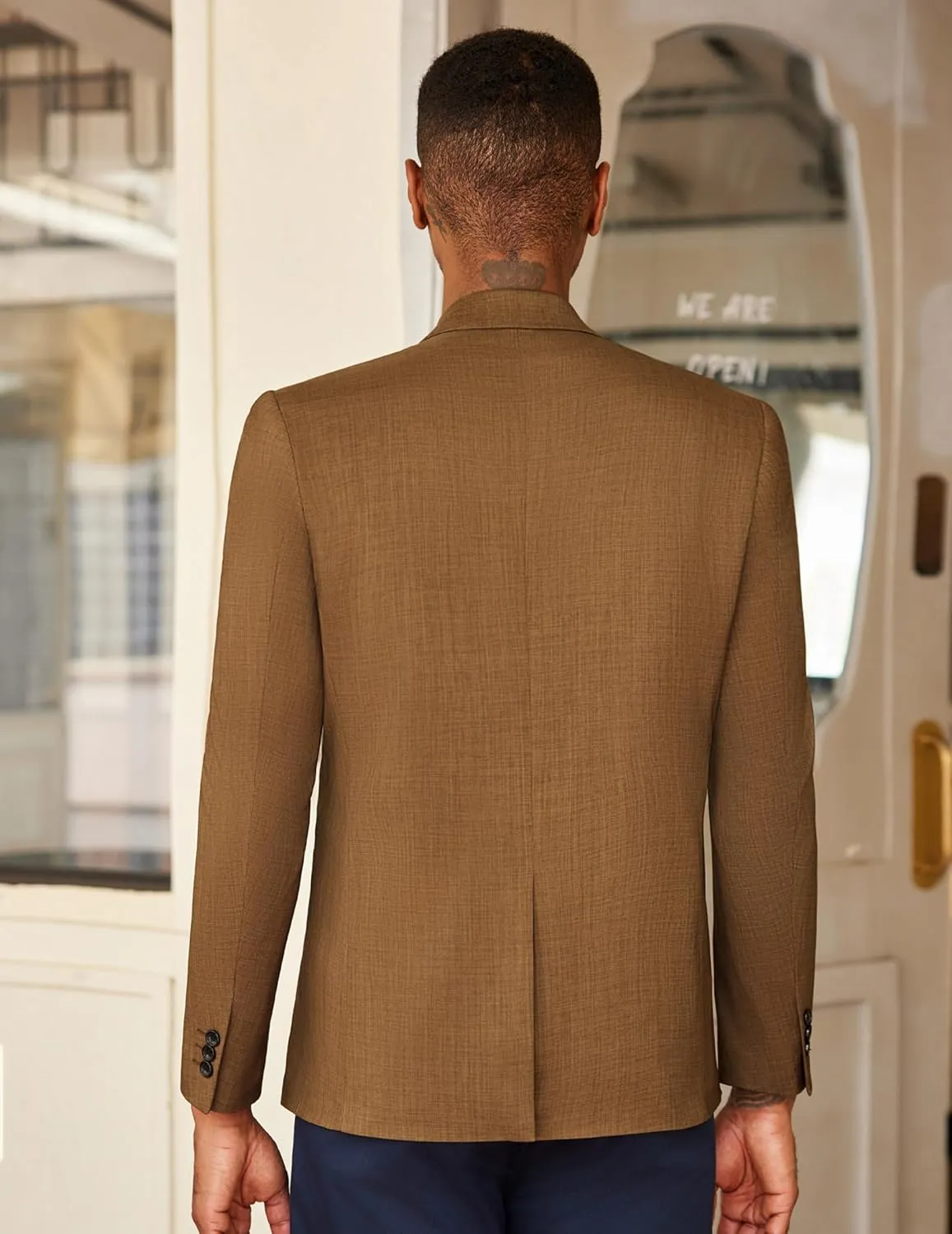 COOFANDY Men's Casual Blazer Sport Coats Dress One Button Lightweight Summer Suit Jacket Business Blazer Jacket
