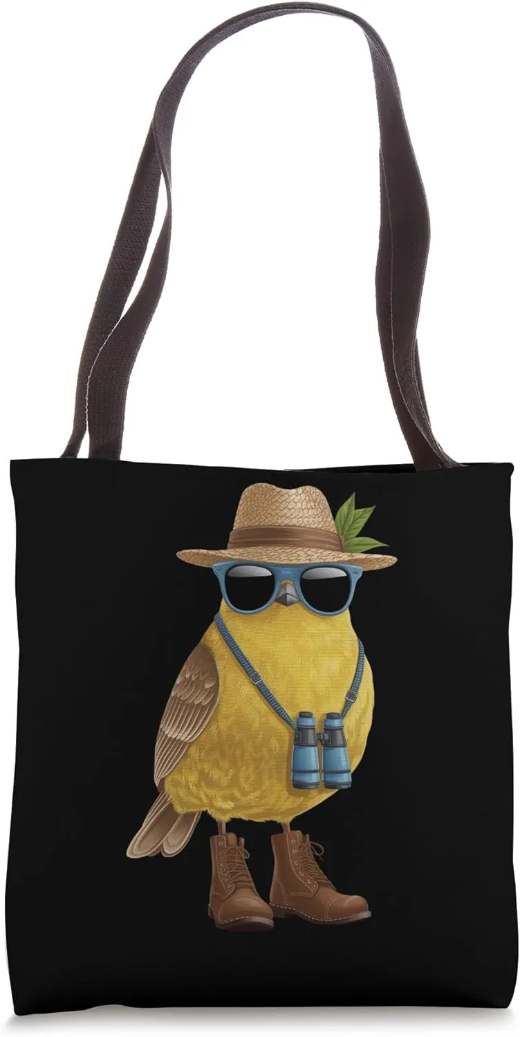 Cool Songbird With Sunglasses and Hat Tote Bag