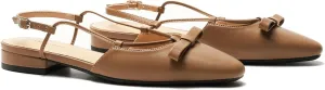 C.Paravano Women's Slingback Flats, Stylish Almond Toe Sandals, Comfortable Flats with Adjustable Strap, Dressy, Office Wear, Daily Use