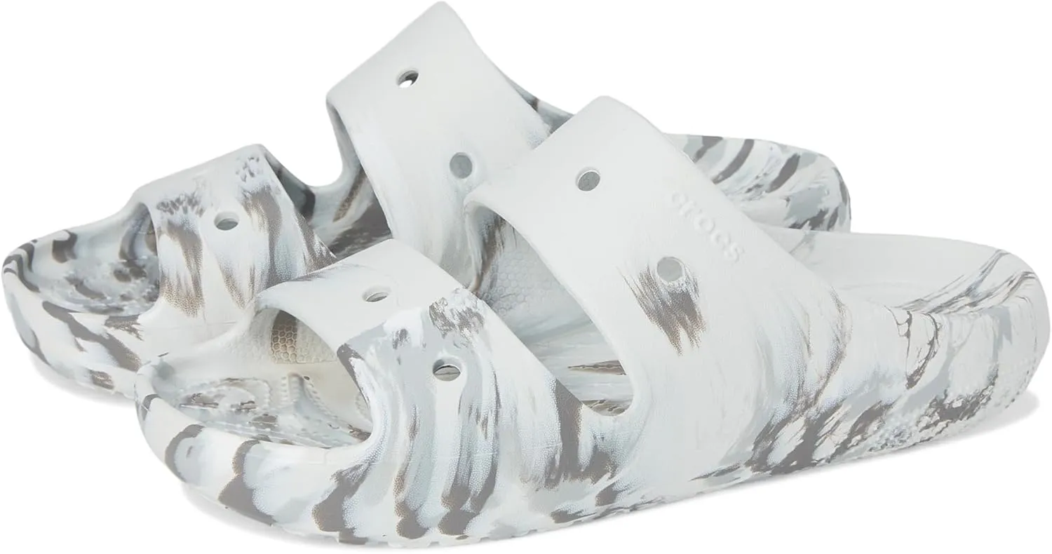 Crocs Unisex-Adult Classic Marbled Sandals Slide