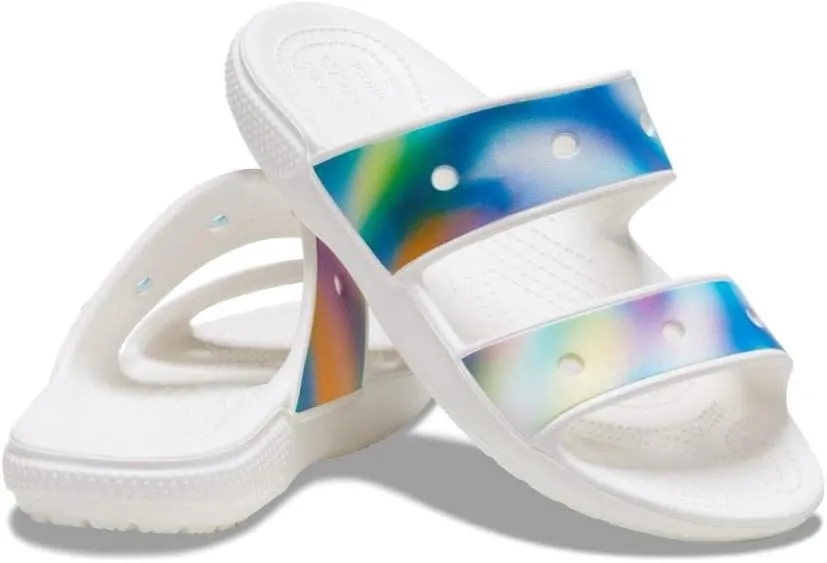 Crocs Unisex Classic Tie Dye Two-Strap Sandals Slide