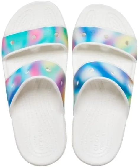 Crocs Unisex Classic Tie Dye Two-Strap Sandals Slide