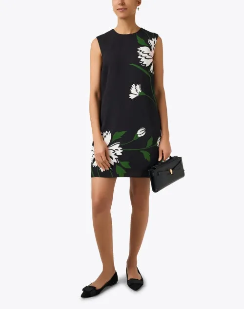 Cromwell Black Floral Print Shift Dress