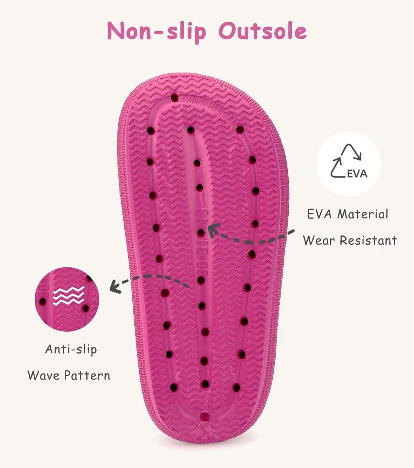 Cubufly Cloud Slides for Kids丨Boys Girls Shower Slippers Slip on Sandals丨Non-Slip Open Toe Pillow Slippers Sandals丨Quick Drying Summer Beach Pool Shoes