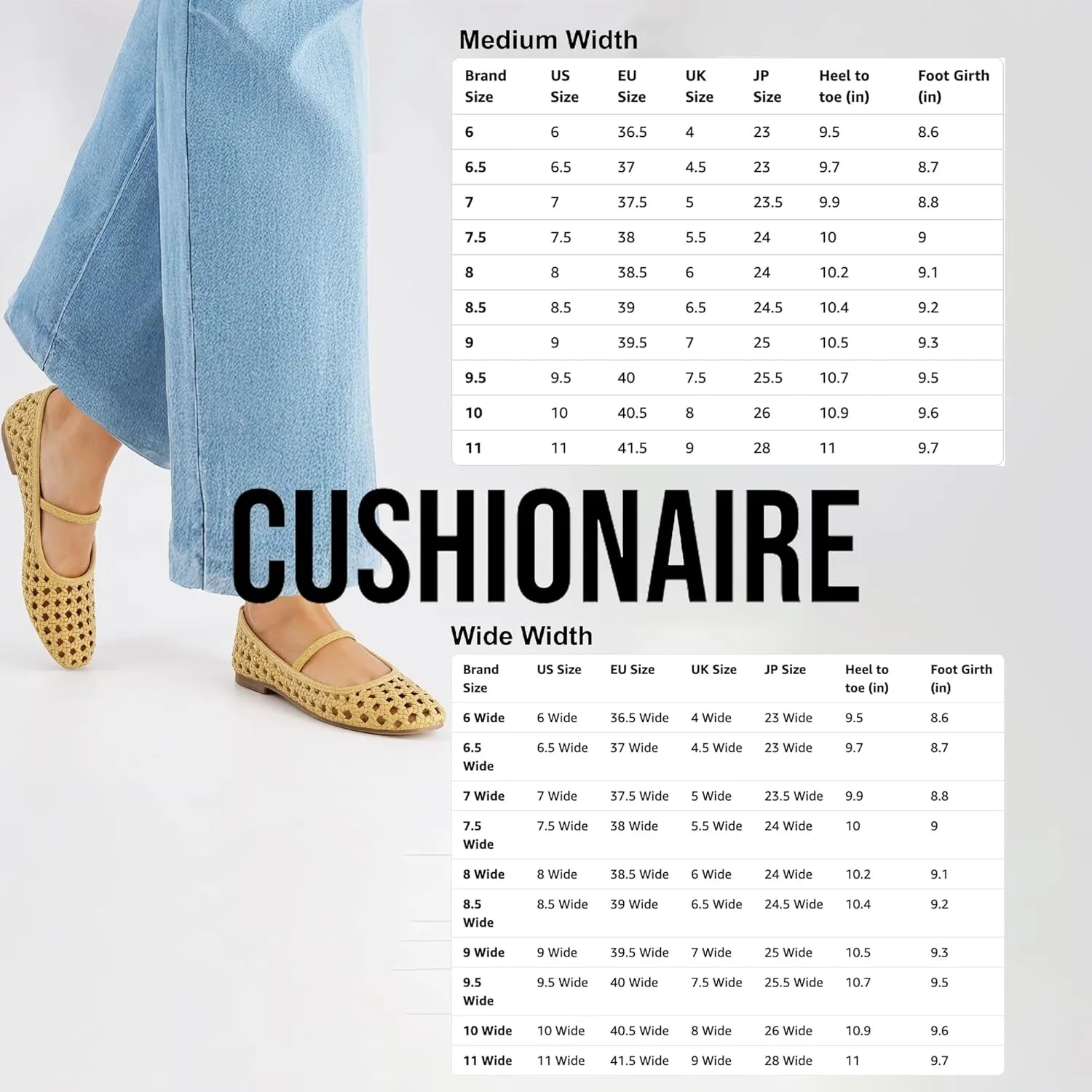 CUSHIONAIRE Weavy Squared Toe Woven Ballet Flats Shoes for Women with Memory Foam | Comfortable Mary Jane Flats for Women with Breathable Mesh Design | Wide Widths Available