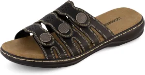 CUSHIONAIRE Women's Barret comfort sandal with  Comfort Foam and Wide Widths Available